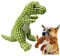 UnzerstöRbares Robustes Dino Hundespielzeug, Robustes Dino Hund PlüSch Quietschendes Hundespielzeug FüR Aggressive Kauer, Robustes Hundespielzeug, Langlebiges Interaktives Hundespielzeug (Grün)