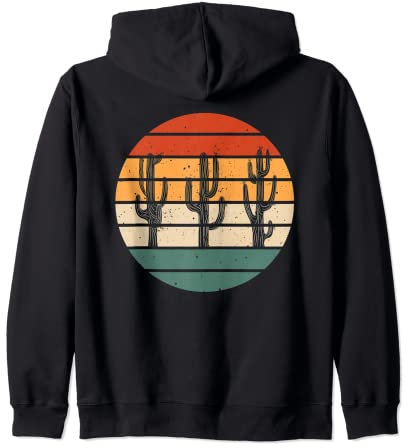 Retro Saguaro Cactus Outfit Cacti Humor Botánica Sudadera con Capucha