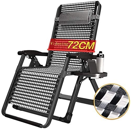 HHUARI Bequemer strapazierfähiger Patio-Schwerkraft-Lounge-Sessel mit Getränkehaltern zum Liegen am Strand, Pool, Garten im Freien und drinnen, Unterstützung 200 kg (Color : A) The New