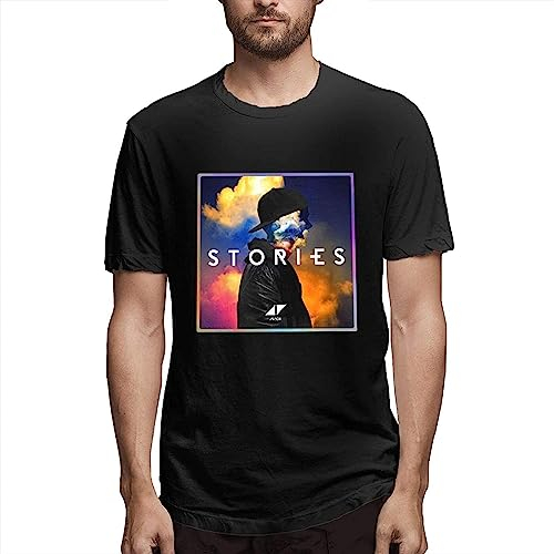 Avicii Man Men's Pop Short Sleeves T Shirt Tees Cotton Shirt T-Shirts & Hemden(Large)