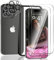 Zerrshoo Protector de Pantalla para iPhone 15 Pro, Protector Cristal Templado 2 Piezas con Protector de Lente de Cámara 2 Piezas, Cristal Dureza 9H, Protector de Pantalla Vidrio para iPhone 15 Pro