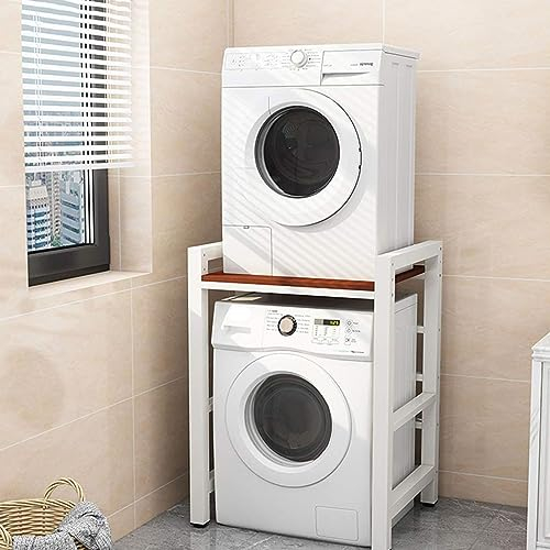 Hsivtns Kit de Superposition Universel pour Lave-Linge et Sèche-Linge Cadre de Connexion Universel Accessoires pour Lave-Linge/Sèche-Linge,Blanc