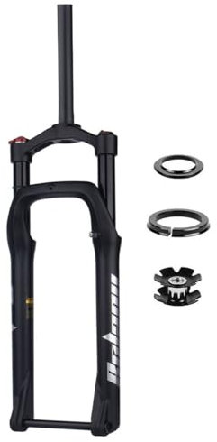26 Zoll Luft MTB Federgabel 4.0 Fette Reifen 1-1/8 Gerades Rohr Luftdämpfende Steckachse 15x115mm Mountainbike Vorderradgabel 120mm Federweg
