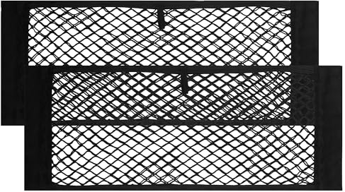 Vicera Kofferraum Netztasche Auto mit Klett • Kofferraumnetz zum Aufbewahren & Verstauen • Kofferraum Netztasche Klett 60x25 cm 2er Set • Aufbewahrungsnetz Auto