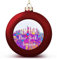 Bunte Städte Landschaft Weihnachtskugeln Ornamente Amerika New York City Skyline Weihnachtsdekorationen Baumkugeln für Urlaub Hochzeit Party Dekoration, Xmas Hängende Kugeln Baumschmuck