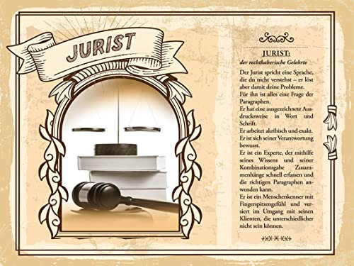 Blechschild 30x40 Jurist Sprache Paragraphen Schrift Wand Deko Cafe Sammler Geschenk