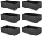 SUPVOX 6Pcs Non-Woven Fabric Planting Bags: Square Grow Bags for Outdoor Garden Planters Vegetable Flower Nursery Container Black