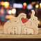 SPERMUOY Familien Geschenk,Personalisiertes Holzkunstpuzzle Elefanten Familien Puzzle aus Holz, personalisierte Familie Holz Familie Puzzle Geschenk, Geschenk für Familie