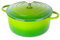 Cast Iron Dutch Oven with Lid – Non-Stick Ovenproof Enamelled Casserole Pot – Sturdy Dutch Oven Cookware – Green, 7.3-Quart, 30cm – by Nuovva