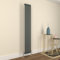 GY Bath Vertical Radiator Anthracite Oval Column Designer 1800x236mm Single Modern Central Heating Rads
