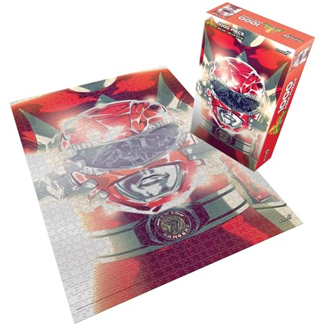 Super7 Mighty Morphin Power Rangers Red Ranger Puzzle - 1,000 Piece Power Rangers Puzzle Classic TV Show Collectibles