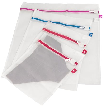 Jata Hogar HPLA5210-4 Bolsas Lavadora (2 pequeñas, 1 mediana, 1 grande. Para Lavar Ropa. Con Cremallera. Protege la Ropa. Poliéster.