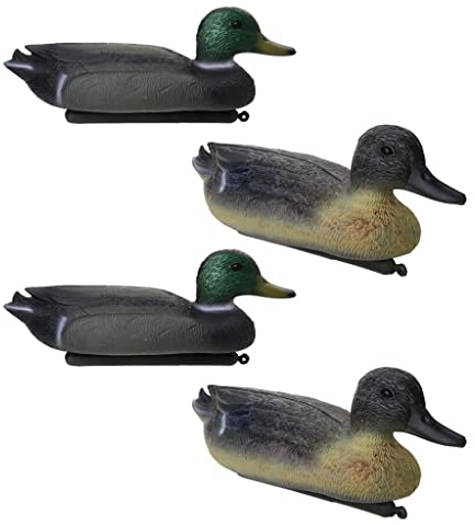 predolo 4er Pack Schwimmende Enten Attrappen für Gartenteich Dekoration