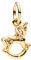Amuefer Gold Little Horse Charms für Bracelets Armbänder 925 Sterling Silber mit Cubic Zirkonia Anhänger für Muttertag Geburtstag Weihnachten Schmuck Geschenke für Frauen