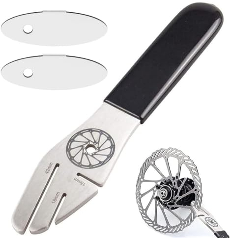 LightBeacon 3 Pièces Outil Réglage Frein, Réglage Disque Vélo, Ajusteur de Disque de Frein, Clé à Disque de Vélo, Vélo Clé Disque, Clé Vélo Rotor, pour Les Réparations de Vélo