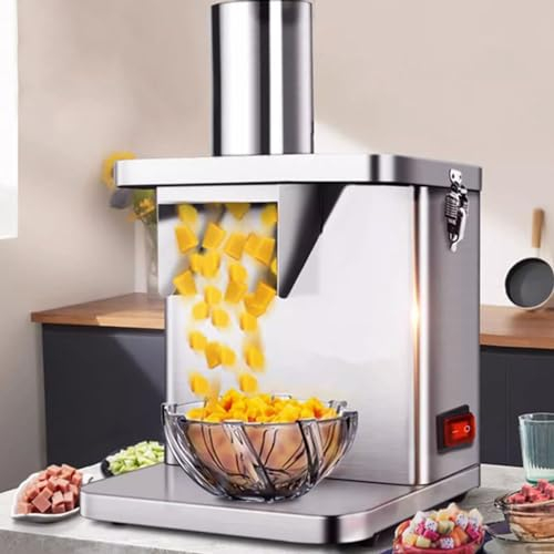 KJHYYPP Commercial Vegetable Chopper Dicer, Electric Vegetable Fruit Dicer Slicer, Household Automatic Potato Onion Slicer Dicer