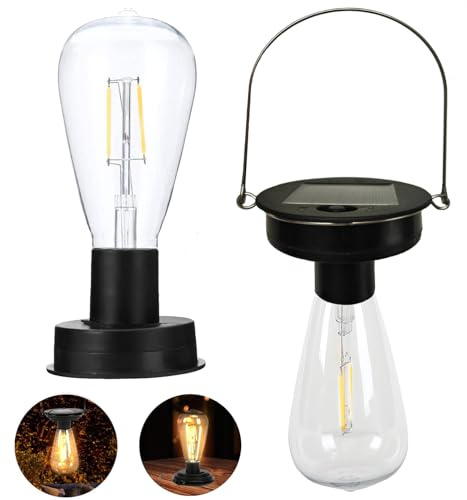 Nature's Accents Solar-Hängeleuchtmittel, wasserdicht, für Solarlaternen, 8 cm, 2 Stück