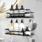 volumoon Pack of 2 Shower Shelves, No Drilling, Shower Shelf, Rustproof Bathroom Shelf, Bathroom Organiser, Shower Baskets, Shampoo Holder for Shower, Shower Organiser, for Bathroom, Kitchen, Toilet