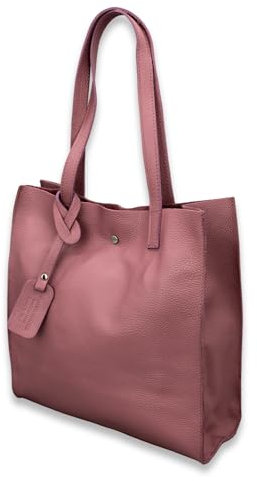 ADEL Shopper Tasche Damen Echtleder Tote Bag BENITA Handtasche Damen Handgemachte Schultertasche Henkeltasche mit Herausnehmbarem Innenfach Stylische Damenhandtasche Umhängetasche Made in Italy