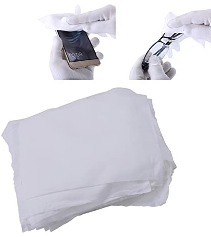 Microfiber Cleaning Cloth, 6x6 Inch Lens Cleaning Cloth for Glasses, Phone & Camera Lens, Ultra Soft Non-Abrasive Cloth, 100Pcs/Bag, Eyeglasses, iPhone Screens Wipes, Lint-Free