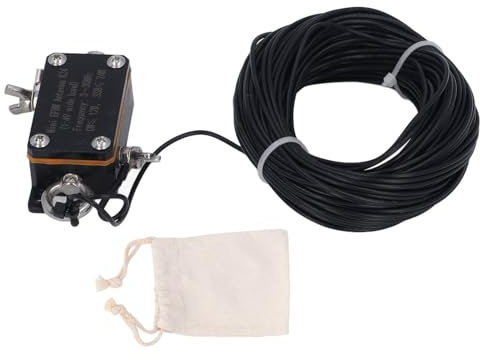 Antenne HF EFHW Portable 3-30 MHz Antenne Demi-Onde Alimentée en Bout Compacte avec Balun 1:49 Intégré pour Radioamateurs et Opérations Mobiles Large Bande et Déploiement Rapide