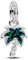 NUNUYAYA Damen Charm Anhänger für Armband 925 Sterling Silber Coconut Tree Dangle Charms Beads passend für Armband Halskette,Charm Anhänger für Europäischen Armbänder Frauen Mädchen