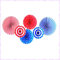 6 Pieces Hanging Paper Fan Decorations, Red White and Blue Paper Fan Decorations, Independence Day Carnival Wedding Party Supplies(Blue Dots)