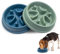 GTNCE 2PCS Dog Slow Feeder Bowl, 20.7x4.6cm Slow Feeder Dog Bowl Large, Anti Gulp Cat Dog Bowls to Slow Down Eating, Slow Feeding Dog Bowl with Non-Slip Rubber Feet, for Small and Medium-Sized Pets