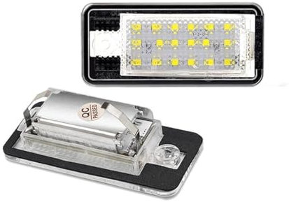 SGHFUVE Plate Light 2pcs LED Number Plate Light Error Free License Plate Lamp For A3 For A4 S4 RS4 B6 B7 For A6 RS6 S6 C6 S5 For Q7 For A8 S8 Avant Canbus Plate Lamp
