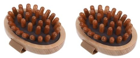 Healvian 2St Luftkissen Meridian -Massagebürste kleines Massagegerät -Massagegerät Ergonomische Massagebürste Handheld Massagebürste Multi-Gebrauch-Kopfhaut-Massagekämme Massage-Tools