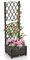 COSTWAY Blumenkasten mit Rankgitter, Pflanzkasten für Kletterpflanzen, Hochbeet mit Spalier, Blumenkübel für Garten Hof Balkon, Gartenspalier Rankkasten mit Selbstbewässerung (40 x 40 x 122 cm)