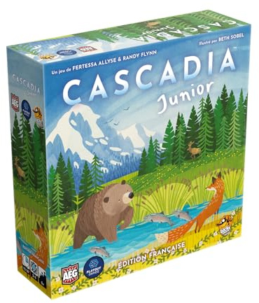 LUCKY DUCK GAMES - Cascadia Junior – Französische Version – 935001 | Verlegen von Fliesen und Tieren für Anfänger, von 2 bis 4 Teilnehmern – 15 bis 30 Minuten – Französisch