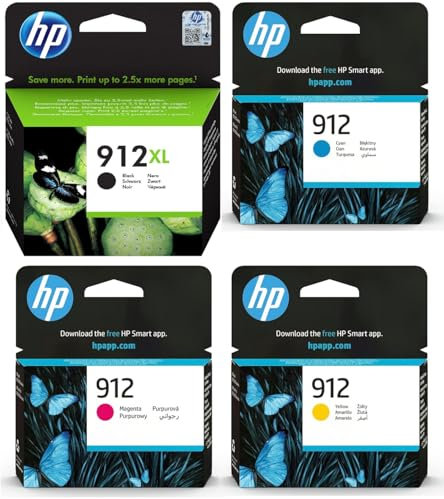 IC-Office Bundle für HP 912XL Black und HP 912 Cyan, Magenta, Yellow + Kugelschreiber
