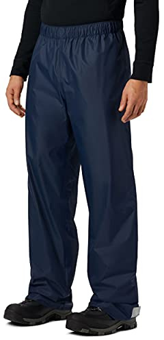 KOUDYEN Herren Regenhose Fahrrad Wasserdicht Überziehhose Wanderhose Atmungsaktiv Winddicht Outdoorhose YK5415M-DarkBlue2-XL