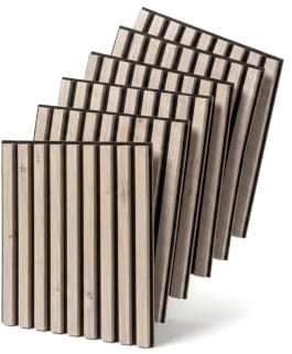 MEBANO. 6er-Set Akustikpaneele Holz 40x40 cm Eiche Sanremo Leicht 3D Wandpaneele aus Holzfunier und Filz Wandverkleidung Innen Paneele Wand