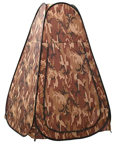 Pop-Up Duschzelt Camouflage Umkleidezelt Camping Duschkabine für Strand und Garten 120 x 120 x 200 cm inkl. Tragetasche und Heringen