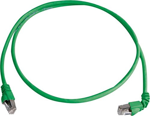 Telegärtner Cat. 7 MP8 FS 600 LSZH 0,5 m; 1 x 90-Degrees 0,5 m grün Netzwerk-Kabel – Netzwerk-Kabel (0,5 m, grün)