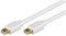 Goobay 52850 Mini Displayport Verbindungskabel 1.2, vergoldet 52850-GB, Weiß, 1 Meter