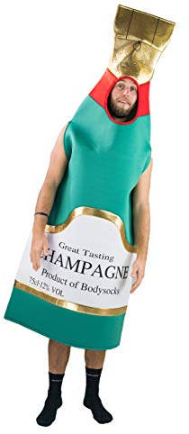 Bodysocks® Adults Champagne Wine Bottle Celebration Costume