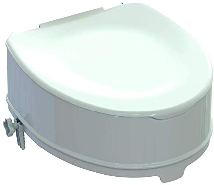 Gima 27737 - Rialzo WC con sistema di fissaggio + coperchio, Rialzo 14 cm