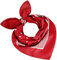 Tobeni 000803 Damen Herren Nickituch Kopftuch Bandana Halstuch Punkte Baumwolle Unisex Farbe Rot Grösse 55 cm x 55 cm