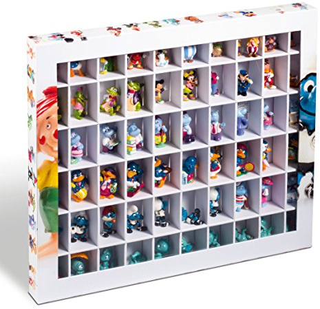 Leuchtturm 344050 Caja de colección - Caja de Juego Sorpresa con 60 Compartimentos para Figuras de Huevo