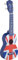 Stagg US UK-FLAG Graphic Series Traditionelle Sopran-Ukulele in schwarzem Nylon-Gigbag