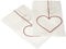 Linder 0169/06/64504/415/45 Cornély - Coppia di Tende, 45 x 90 cm, Colore Bianco/Rosso