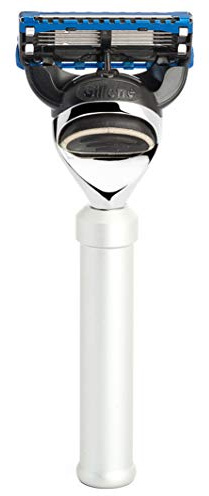MÜHLE Travel Reiserasierer, Griff aus Aluminium silber, 5-Klingen-System | 5-Klingen-Systemrasierer, kompatibel mit Gillette Fusion-Klingen, Aluminium silber eloxiert, leicht, für Bart und Gesicht