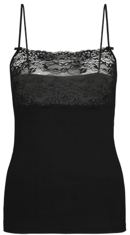 CALIDA Sensual Secrets Spaghetti-Top Damen, verstellbare Träger | besonders geschmeidig, mit zarter Spitze und sanft glänzender Optik