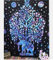 Elefant Tapisserie Indischen Style Wandbild zum Aufhängen Decke 130 * 150 cm Bed Sheet Vorhang Beach Überwurf (Blau)