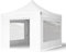 TOOLPORT Faltzelt Professional 3x3 m - mit 4 Seitenteilen (Panoramafenster) Faltpavillon ALU Pavillon Partyzelt weiß