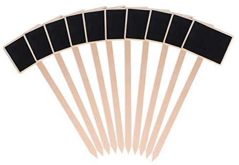 Etichette Per Piante in Legno - Mini Lavagna Per Giardino Set Da 10 Pezzi Per Identificare Piante E Fiori Decorazione Giardino Naturale Personalizzabili E Resistenti Alle Intemperie