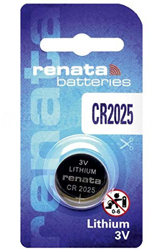 12 Piles RENATA CR2025 Lithium 3V